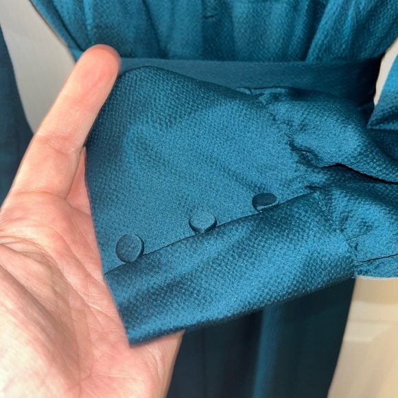 Express Deep Teal Long Sleeve Wrap Dress Dress XL - Picture 3 of 8